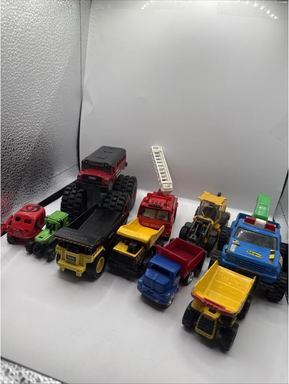 Vintage Tonka Maisto Micro Mini Diecast Truck Lot 1990s Construction Fire Rescue